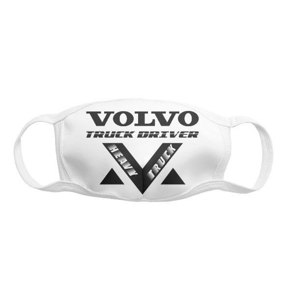 Маска тканевая с изображением Volvo цвета Белый