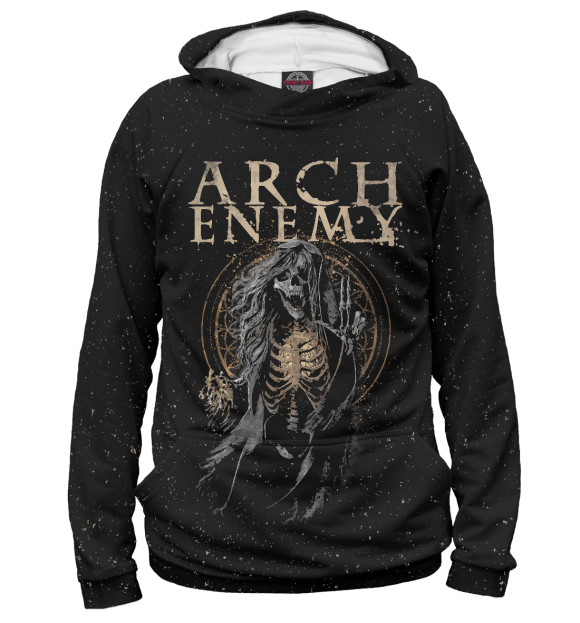 Мужское худи с изображением Arch Enemy цвета Белый