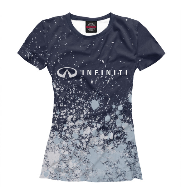 Женская футболка с изображением Infiniti / Инфинити цвета Белый