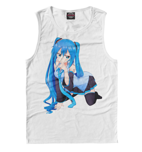 Мужская майка с изображением Hatsune Miku: Project DIVA цвета Белый