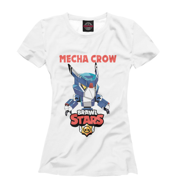 Футболка для девочек с изображением Brawl Stars CROW цвета Белый