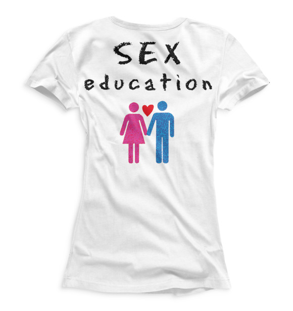 Женская футболка с изображением Sex Education цвета Белый