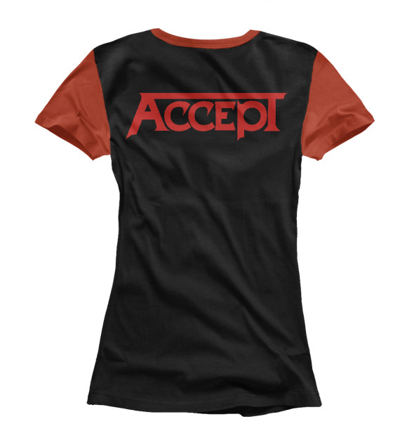 Женская футболка с изображением Accept цвета Белый