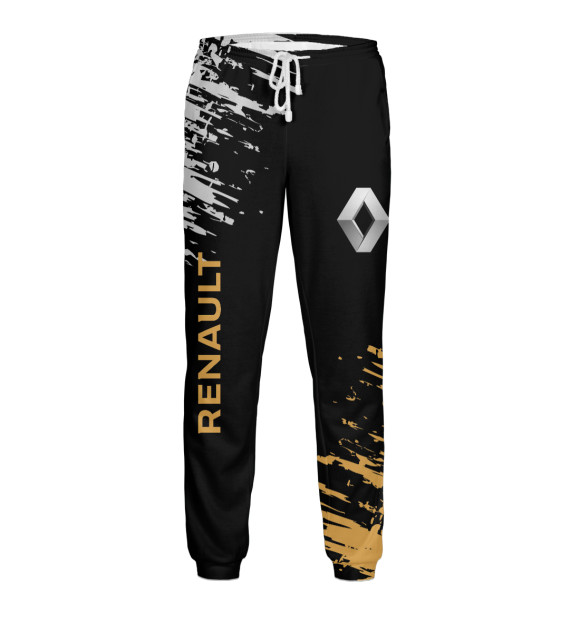 Мужские спортивные штаны с изображением Renault цвета Белый