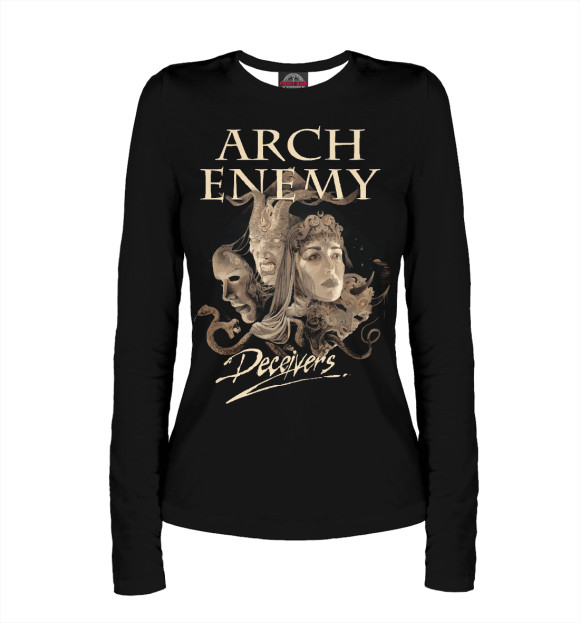 Женский лонгслив с изображением Arch Enemy цвета Белый