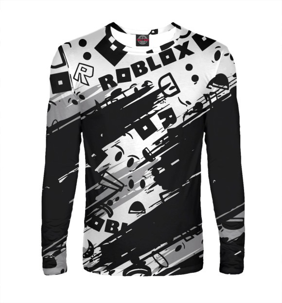 Мужской лонгслив с изображением Roblox цвета Белый