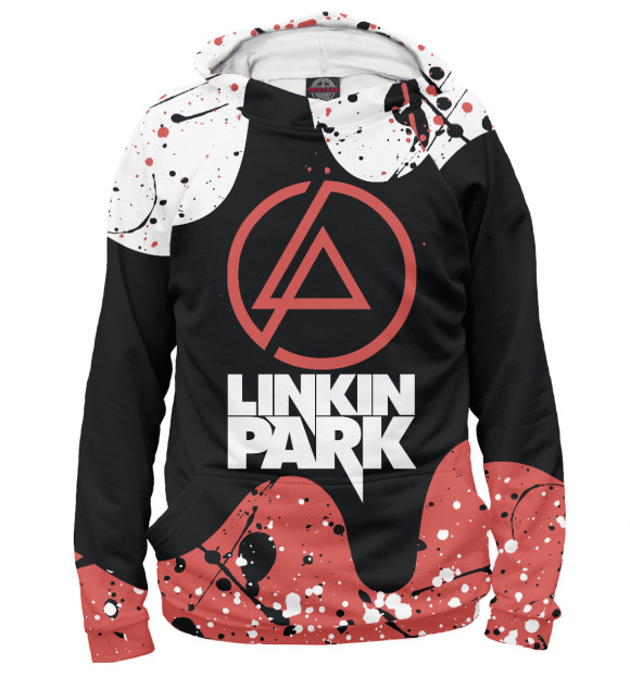 Мужское худи с изображением Linkin Park цвета Белый