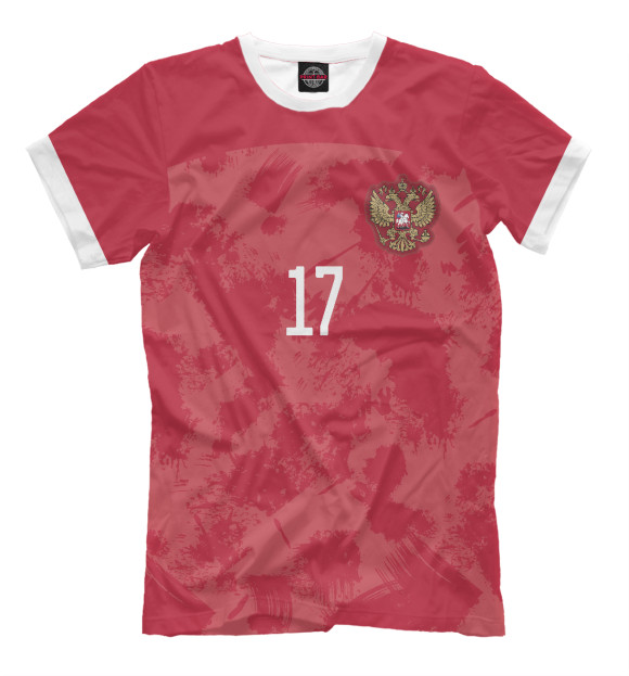 Мужская футболка с изображением Сборная России Головин цвета Белый