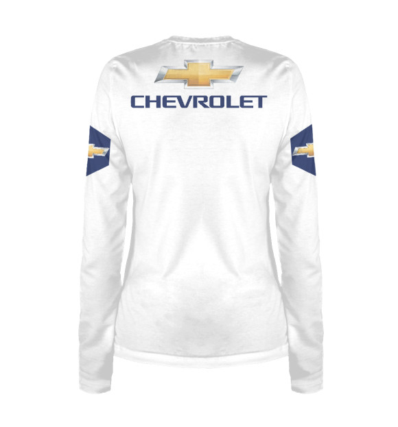 Женский лонгслив с изображением Chevrolet цвета Белый