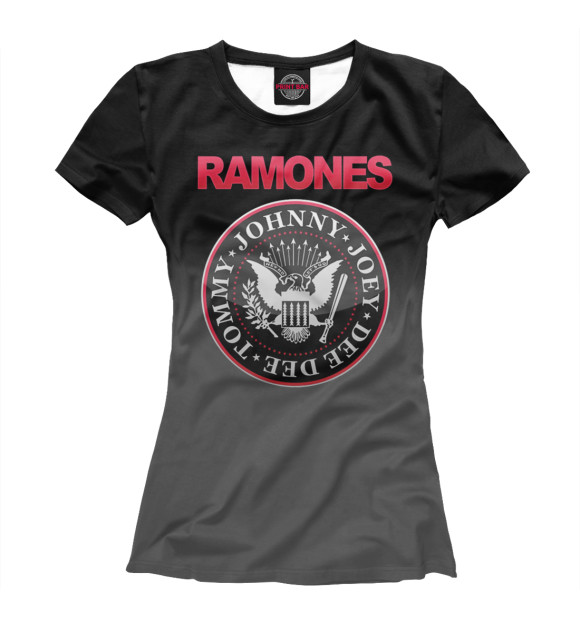 Женская футболка с изображением Ramones цвета Белый