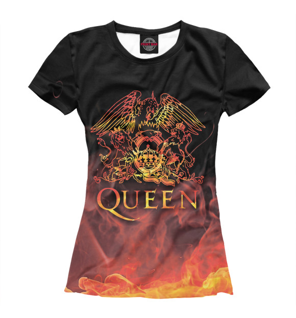 Женская футболка с изображением Queen цвета Белый