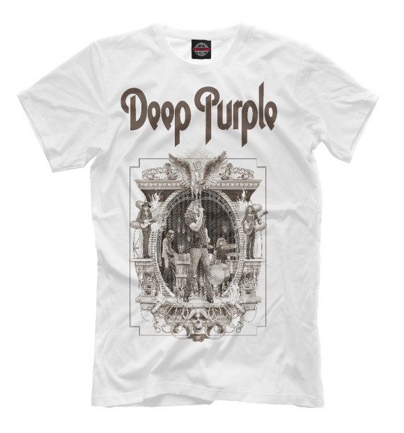 Мужская футболка с изображением Deep Purple цвета Белый