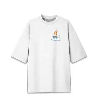 Женская футболка оверсайз Java Logo