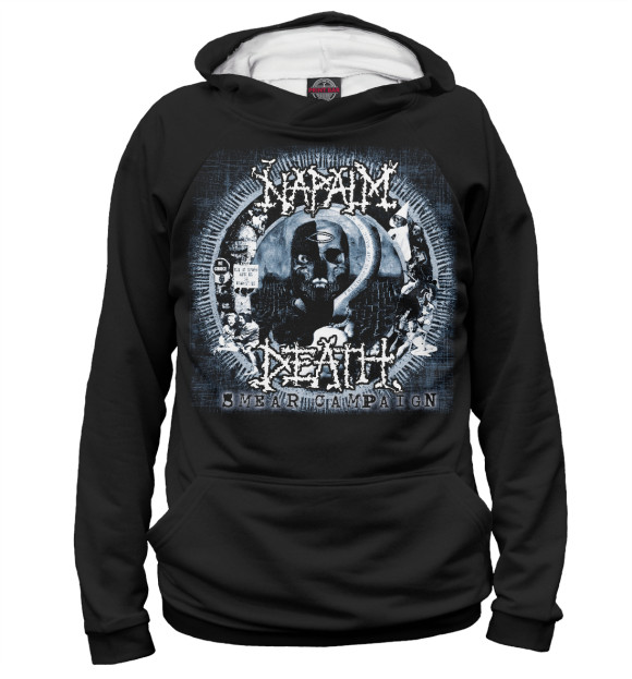 Женское худи с изображением Napalmdeath цвета Белый