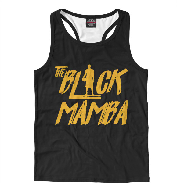 Мужская майка-борцовка с изображением The Black Mamba цвета Белый