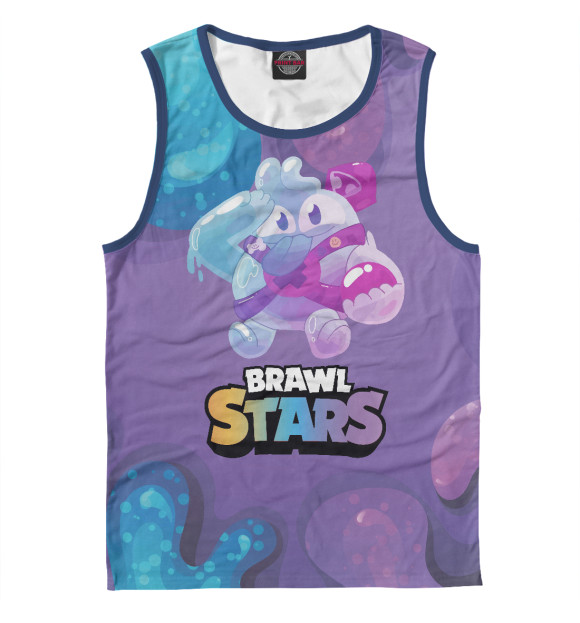 Майка для мальчика с изображением Сквик Squeak Brawl Stars цвета Белый