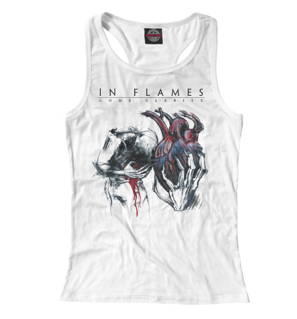 Женская майка-борцовка с изображением Inflames цвета Белый