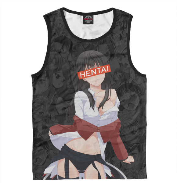 Мужская майка с изображением Hentai цвета Белый