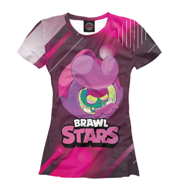 Футболка для девочек с изображением Eve Ева BrawlStars цвета Белый