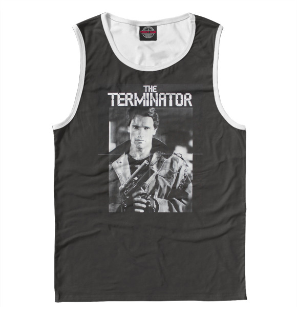 Майка для мальчика с изображением Terminator 1 цвета Белый
