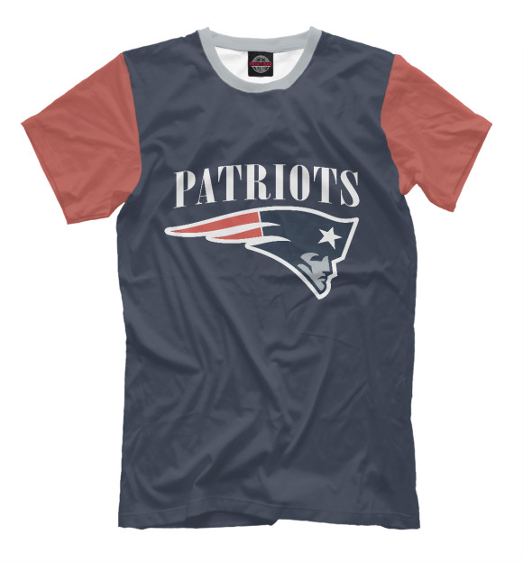 Мужская футболка с изображением New England Patriots цвета Белый