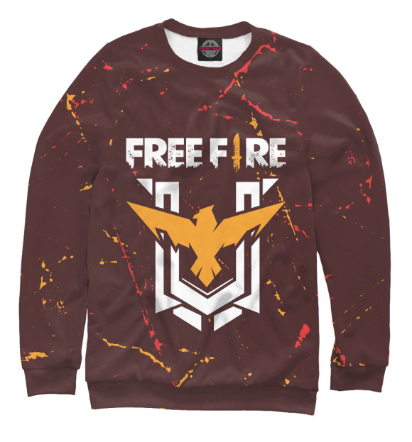 Свитшот для девочек с изображением Free Fire / Фри Фаер цвета Белый