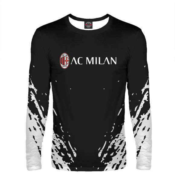 Мужской лонгслив с изображением AC Milan цвета Белый