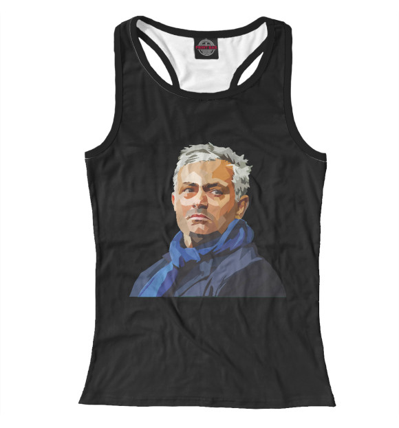 Женская майка-борцовка с изображением Моуриньо цвета Белый