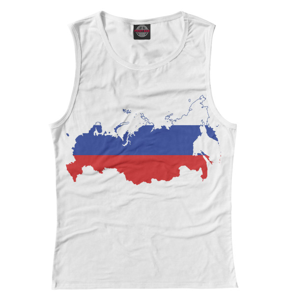 Майка для девочки с изображением Россия цвета Белый