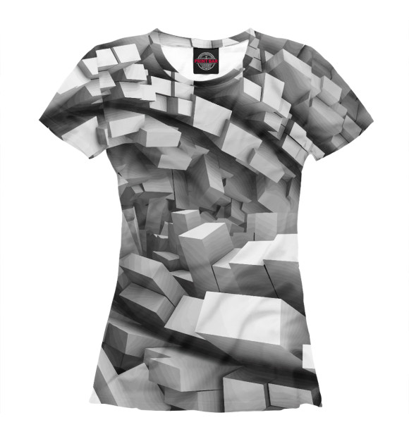 Женская футболка с изображением 3D pattern цвета Белый