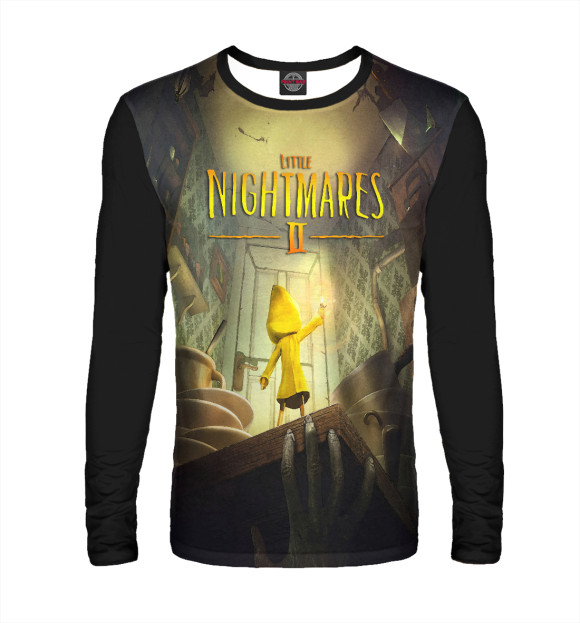 Мужской лонгслив с изображением Little Nightmares 2 цвета Белый