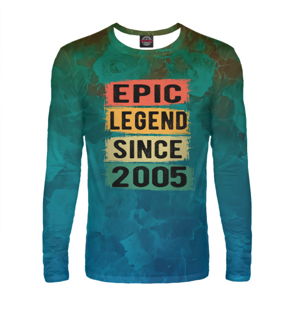 Мужской лонгслив с изображением Epic Legen Since 2005 цвета Белый