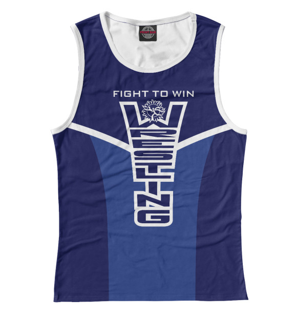 Женская майка с притом Вольная Борьба цвета Белый Женская майка с изображением Вольная Борьба цвета Белый