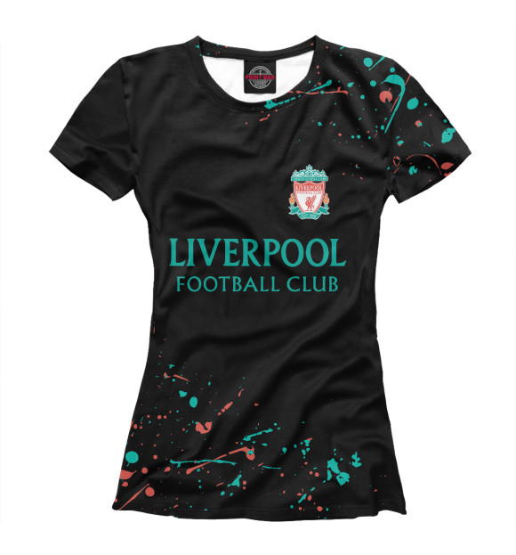 Футболка для девочек с изображением Liverpool цвета Белый