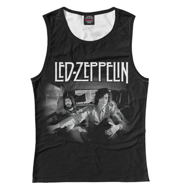 Женская майка с изображением Led Zeppelin цвета Белый