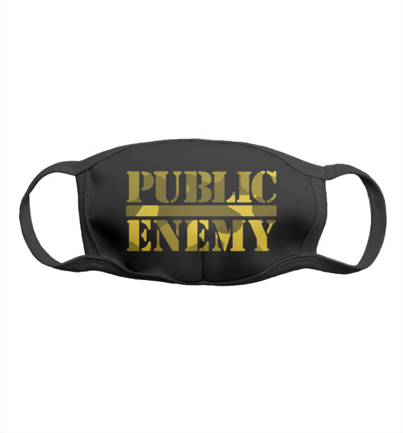 Маска тканевая с изображением Public Enemy цвета Белый