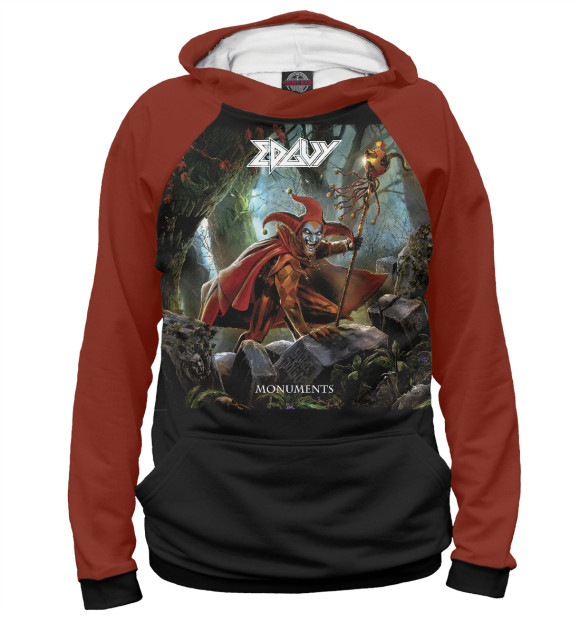 Женское худи с изображением Edguy цвета Белый