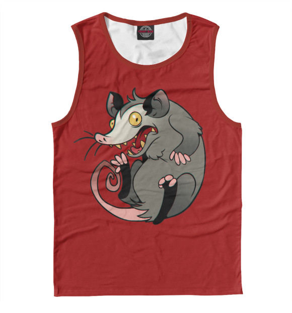 Майка для мальчика с притом Judas Possum цвета Белый Майка для мальчика с изображением Judas Possum цвета Белый