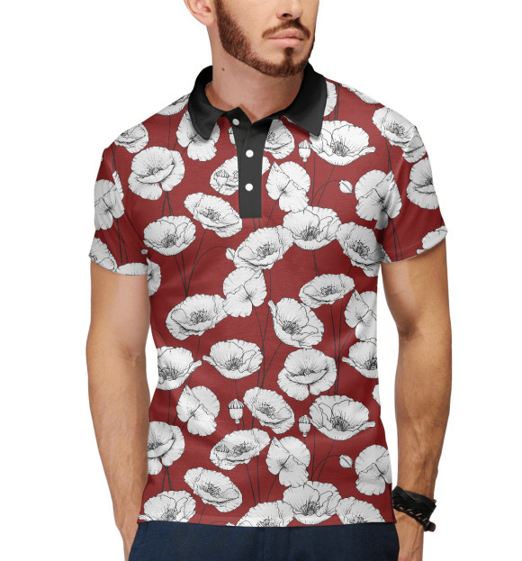 Мужское поло с притом Макобесие цвета Белый Мужское поло с изображением Макобесие цвета Белый