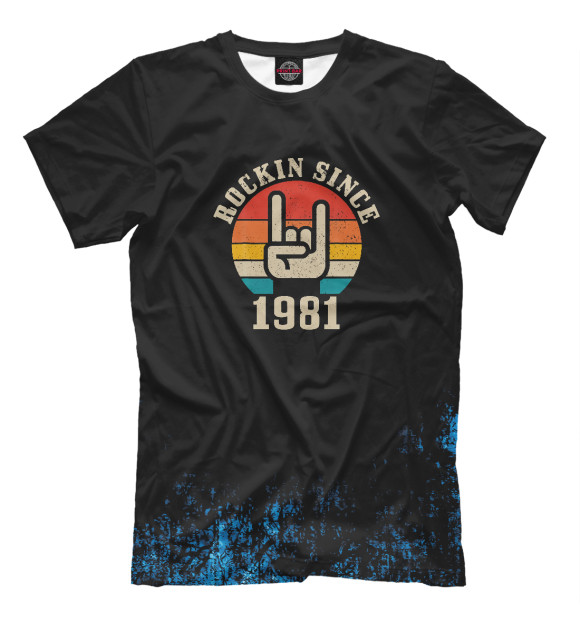 Футболка для мальчиков с изображением Rockin Since 1981 Vintage цвета Белый