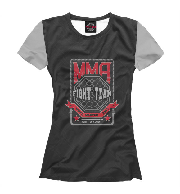 Женская футболка с изображением MMA цвета Белый