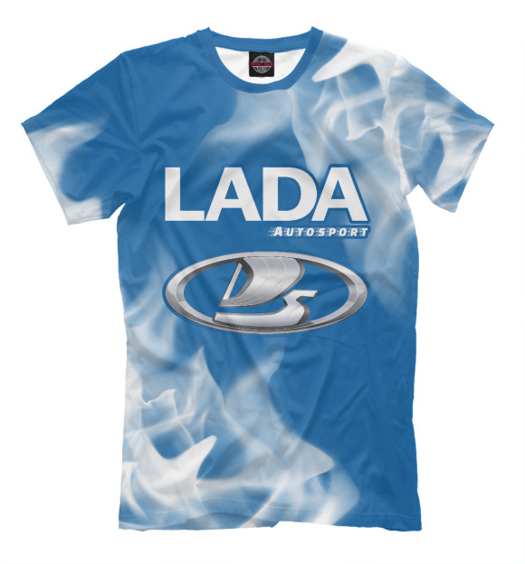 Мужская футболка с изображением Lada | Autosport цвета Белый
