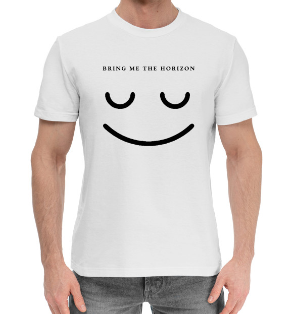 Мужская хлопковая футболка с изображением Bring Me the Horizon цвета Белый