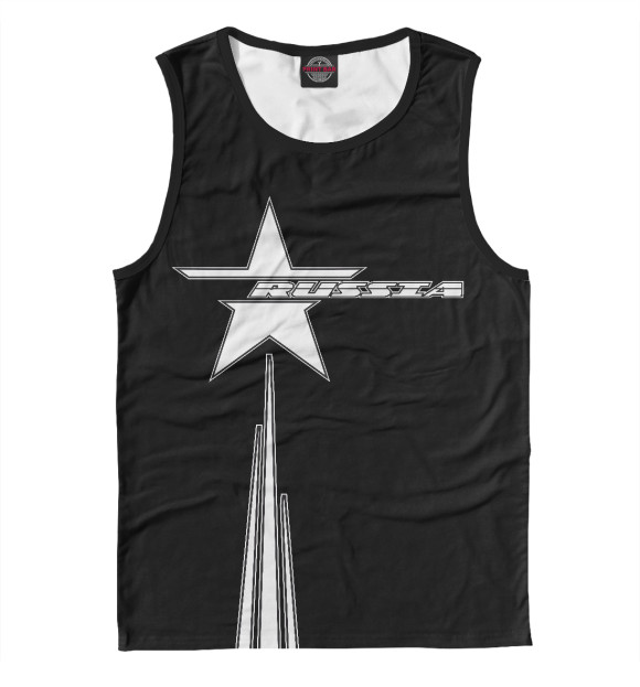 Майка для мальчика с изображением RUSSIA в звезде цвета Белый