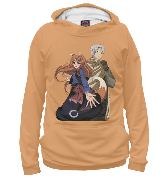 Женское худи с изображением Волчица и пряности цвета Белый