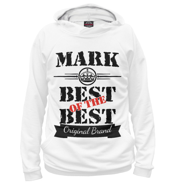 Женское худи с изображением Марк Best of the best (og brand) цвета Белый