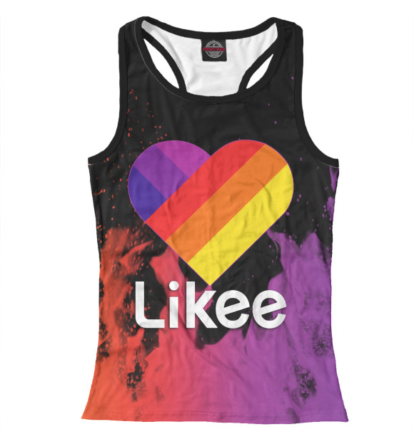 Женская майка-борцовка с изображением Likee цвета Белый