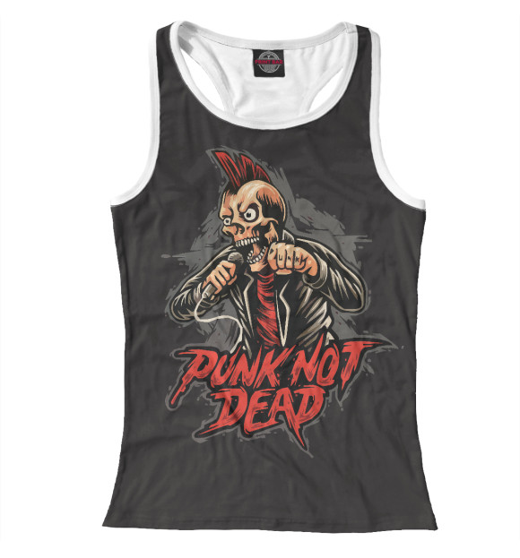 Женская майка-борцовка с изображением Панки хой цвета Белый