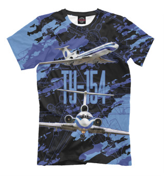 Мужская футболка Ту-154 (небо)