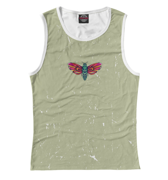 Майка для девочки с притом Tatto цвета Белый Майка для девочки с изображением Tatto цвета Белый